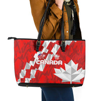 Canada Soccer 2024 Leather Tote Bag Canucks The Reds - Wonder Print Shop