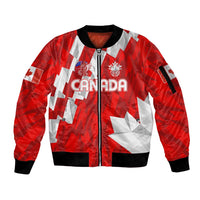 Canada Soccer 2024 Sleeve Zip Bomber Jacket Canucks The Reds - Wonder Print Shop