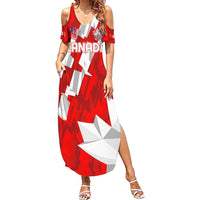 Canada Soccer 2024 Summer Maxi Dress Canucks The Reds - Wonder Print Shop