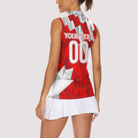 Canada Soccer 2024 Women Sleeveless Polo Shirt Canucks The Reds - Wonder Print Shop