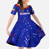 Ecuador Football 2024 Family Matching Long Sleeve Bodycon Dress and Hawaiian Shirt La Tricolor - Wonder Print Shop