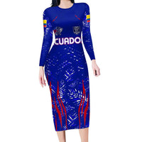 Ecuador Football 2024 Family Matching Long Sleeve Bodycon Dress and Hawaiian Shirt La Tricolor - Wonder Print Shop