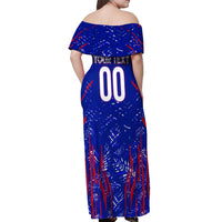 Ecuador Football 2024 Off Shoulder Maxi Dress La Tricolor - Wonder Print Shop
