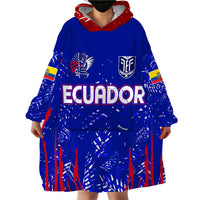 Ecuador Football 2024 Wearable Blanket Hoodie La Tricolor - Wonder Print Shop