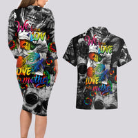LGBT Couples Matching Long Sleeve Bodycon Dress and Hawaiian Shirt Lgbt We Are Born Of Love Love Is Our Mother - Wonder Print Shop