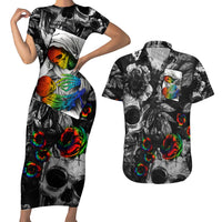 LGBT Couples Matching Short Sleeve Bodycon Dress and Hawaiian Shirt Lgbt We Are Born Of Love Love Is Our Mother - Wonder Print Shop