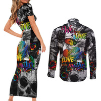 LGBT Couples Matching Short Sleeve Bodycon Dress and Long Sleeve Button Shirts Lgbt We Are Born Of Love Love Is Our Mother - Wonder Print Shop
