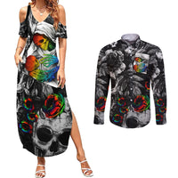 LGBT Couples Matching Summer Maxi Dress and Long Sleeve Button Shirts Lgbt We Are Born Of Love Love Is Our Mother - Wonder Print Shop
