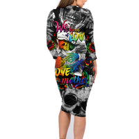 LGBT Family Matching Long Sleeve Bodycon Dress and Hawaiian Shirt Lgbt We Are Born Of Love Love Is Our Mother - Wonder Print Shop