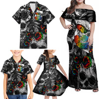 LGBT Family Matching Off Shoulder Maxi Dress and Hawaiian Shirt Lgbt We Are Born Of Love Love Is Our Mother - Wonder Print Shop