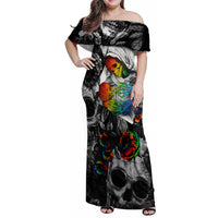 LGBT Family Matching Off Shoulder Maxi Dress and Hawaiian Shirt Lgbt We Are Born Of Love Love Is Our Mother - Wonder Print Shop