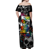 LGBT Family Matching Off Shoulder Maxi Dress and Hawaiian Shirt Lgbt We Are Born Of Love Love Is Our Mother - Wonder Print Shop