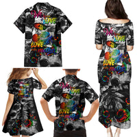 LGBT Family Matching Puletasi Dress and Hawaiian Shirt Lgbt We Are Born Of Love Love Is Our Mother - Wonder Print Shop