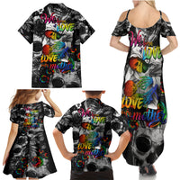 LGBT Family Matching Summer Maxi Dress and Hawaiian Shirt Lgbt We Are Born Of Love Love Is Our Mother - Wonder Print Shop