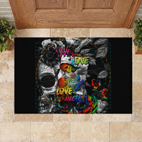LGBT Rubber Doormat Lgbt We Are Born Of Love Love Is Our Mother - Wonder Print Shop