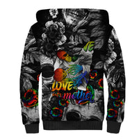 LGBT Sherpa Hoodie Lgbt We Are Born Of Love Love Is Our Mother - Wonder Print Shop