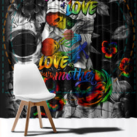 LGBT Window Curtain Lgbt We Are Born Of Love Love Is Our Mother - Wonder Print Shop