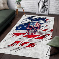 American Flag Skull Area Rug - Wonder Print Shop