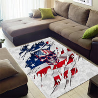 American Flag Skull Area Rug - Wonder Print Shop