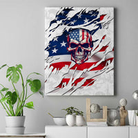 American Flag Skull Canvas Wall Art - Wonder Print Shop