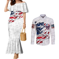 american-flag-skull-couples-matching-mermaid-dress-and-long-sleeve-button-shirt