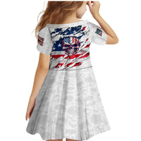 American Flag Skull Family Matching Mermaid Dress and Hawaiian Shirt - Wonder Print Shop