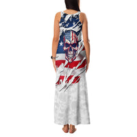 American Flag Skull Family Matching Tank Maxi Dress and Hawaiian Shirt - Wonder Print Shop