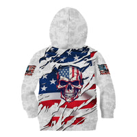 American Flag Skull Kid Hoodie - Wonder Print Shop