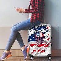 American Flag Skull Luggage Cover - Wonder Print Shop