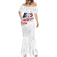 American Flag Skull Mermaid Dress - Wonder Print Shop