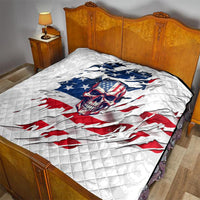 American Flag Skull Quilt - Wonder Print Shop