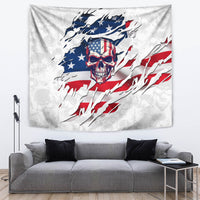 American Flag Skull Tapestry - Wonder Print Shop