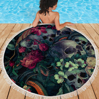 Skulls and Snakes Beach Blanket - Wonder Print Shop