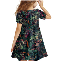 Skulls and Snakes Family Matching Mermaid Dress and Hawaiian Shirt - Wonder Print Shop