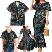Skulls and Snakes Family Matching Mermaid Dress and Hawaiian Shirt - Wonder Print Shop