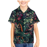 Skulls and Snakes Family Matching Mermaid Dress and Hawaiian Shirt - Wonder Print Shop