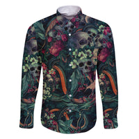 Skulls and Snakes Family Matching Short Sleeve Bodycon Dress and Hawaiian Shirt - Wonder Print Shop