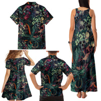 Skulls and Snakes Family Matching Tank Maxi Dress and Hawaiian Shirt - Wonder Print Shop