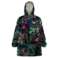 Skulls and Snakes Wearable Blanket Hoodie - Wonder Print Shop