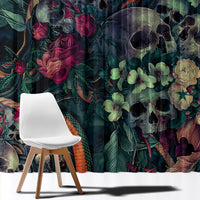 Skulls and Snakes Window Curtain - Wonder Print Shop