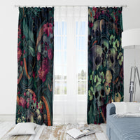 Skulls and Snakes Window Curtain - Wonder Print Shop