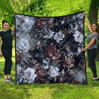 Skulls Roses And White Snakes Quilt - Wonder Print Shop