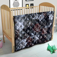 Skulls Roses And White Snakes Quilt - Wonder Print Shop