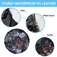 Skulls Roses And White Snakes Spare Tire Cover - Wonder Print Shop