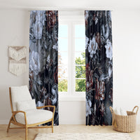 Skulls Roses And White Snakes Window Curtain - Wonder Print Shop