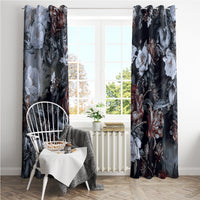 Skulls Roses And White Snakes Window Curtain - Wonder Print Shop