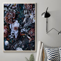 Skulls White Nightmare Canvas Wall Art - Wonder Print Shop