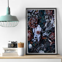 Skulls White Nightmare Canvas Wall Art - Wonder Print Shop