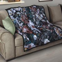 Skulls White Nightmare Quilt - Wonder Print Shop