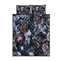 Skulls White Nightmare Quilt Bed Set - Wonder Print Shop